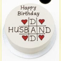 Happy Birthday Husband Egg-Free Fresh Cream Cake – Egg-free fresh cream cake by Cake Palace Sheffield