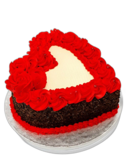 Heart shape cake with sprinkles on side CP31