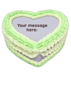 Heart shape cake with multiple colours
