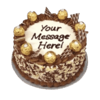 Treat your guests to our handcrafted Egg Free Ferrero Celebration Cake, beautifully decorated with Ferrero chocolates, chocolate wafer pieces, chocolate swirls and chocolate flakes around the sides. Perfect for birthdays and special occasions, this elegant cake can be personalised with your own message. Freshly made to order in Sheffield and available in Chocolate, Mix Fruit Jam, Biscoff, Mango or Pistachio flavours.