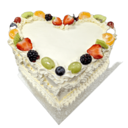 Fruit Ribbon Heart Cake