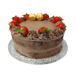 Naked Ferrero Strawberry Cake