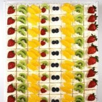 Fresh Fruit Celebration Sheet Cake Sheffield | Mixed Fruit Party Cake