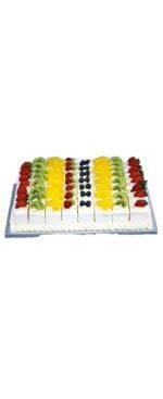 Fresh Fruit Sheet Cake with Strawberries, Kiwi, Blueberries, Raspberries and Peach Slices | Celebration Cake Sheffield