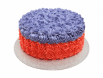 Lavender Coral Rosette Delight couple cakes