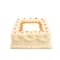 Square fresh cream celebration cake with smooth piped cream icing, rainbow sprinkles border, classic jam dots, decorative cream swirls, and space for a personalised birthday or celebration message, handmade by Cake Palace UK.